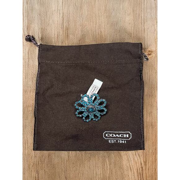 NWT Y2K Coach 94892 Pave Crystal Flower Ring – Size 6 - Picture 4 of 5